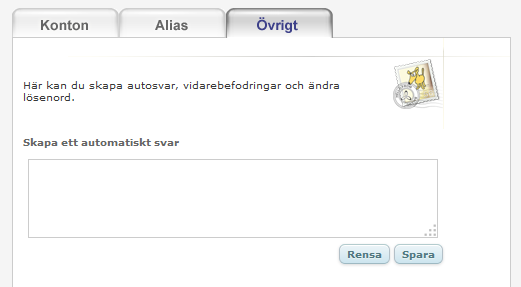 Lägg in semestermeddelande på mejlen