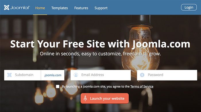Joomla erbjuder gratis webbhotell
